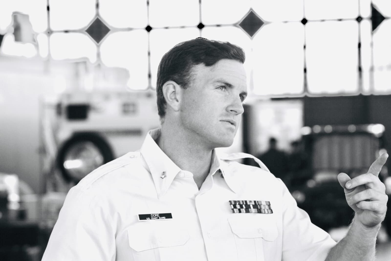 Michael Patrick in U.S. Coast Guard uniform